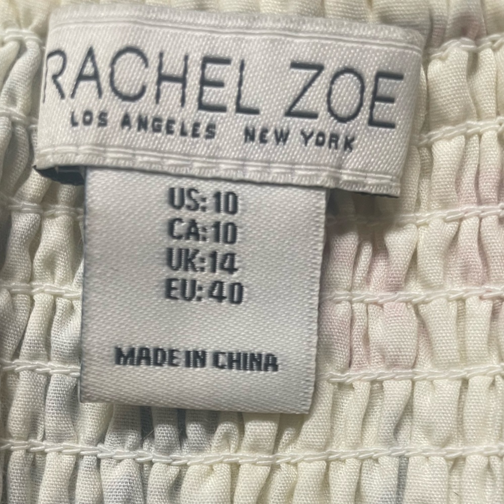 Rachel Zoe Blue and Red Tropical Print Linen Romper Size 10 - Picture 3 of 3